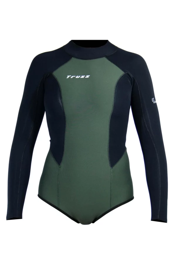 Maiô Neoprene 2 mm - VÊNUS - Verde / Preto
