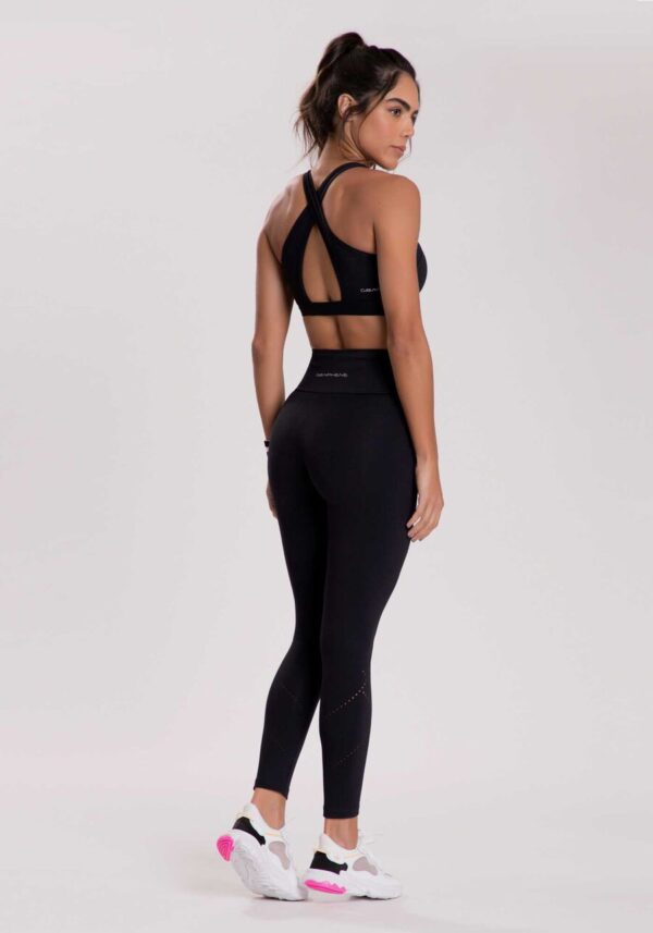 Calça Legging Cintura Alta com Detalhe Barra - Graphene - Image 2