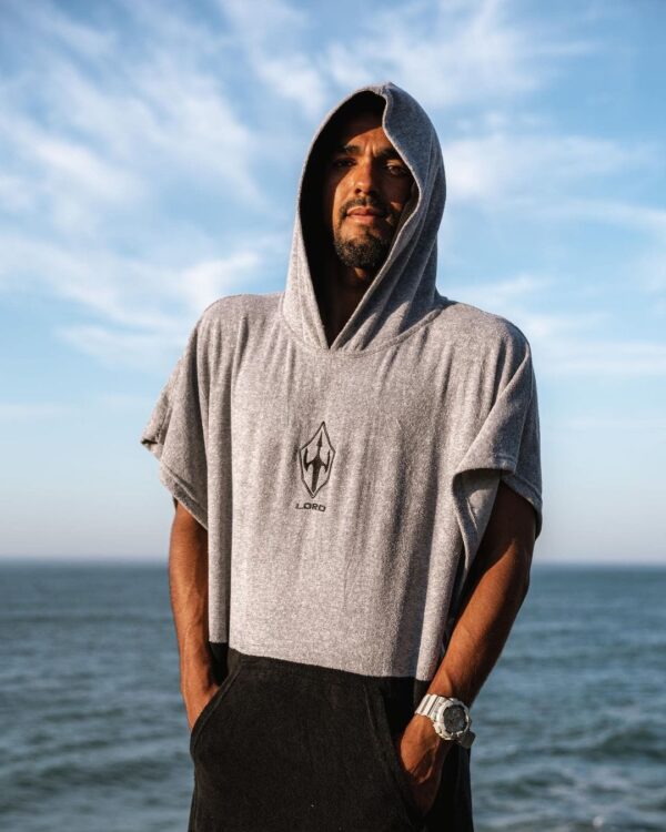 Poncho Atoalhado de Surf Cinza - LORD - Image 2