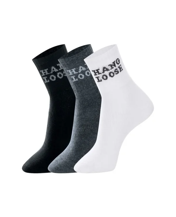 Kit 3 Pares Meia Cano Curto Hang Loose
