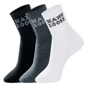 Kit 3 Pares Meias Cano Curto Hang Loose Mash